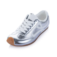 Metallic Crinkled Sneakers