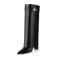 Soft Leather Buckle Boot