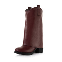 Mid-Calf Fold-Over Boots