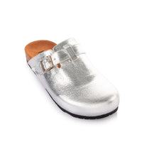 Metallic Belted Clogs