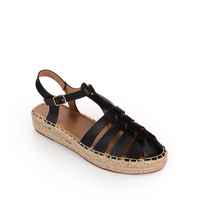Caged leather sandals