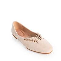 Suede lace-up Ballerina