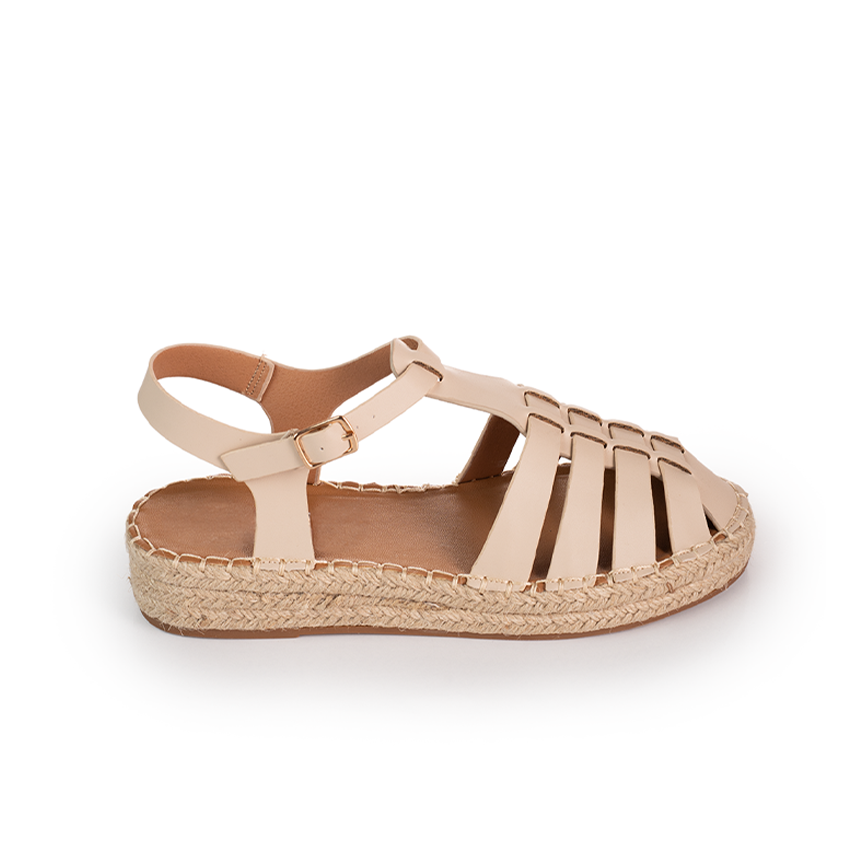 Caged leather sandals