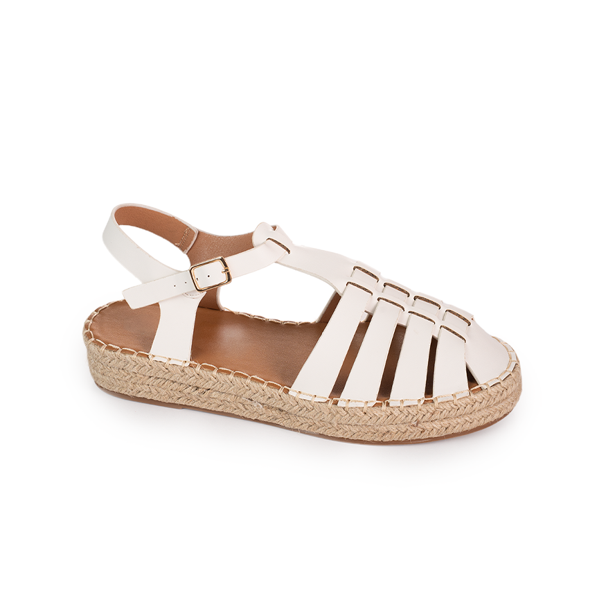 Caged leather sandals