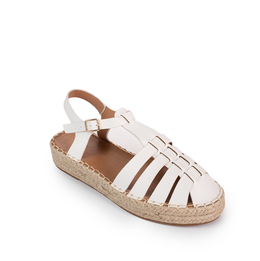 Caged leather sandals
