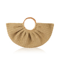 Half-Circle Straw Bag