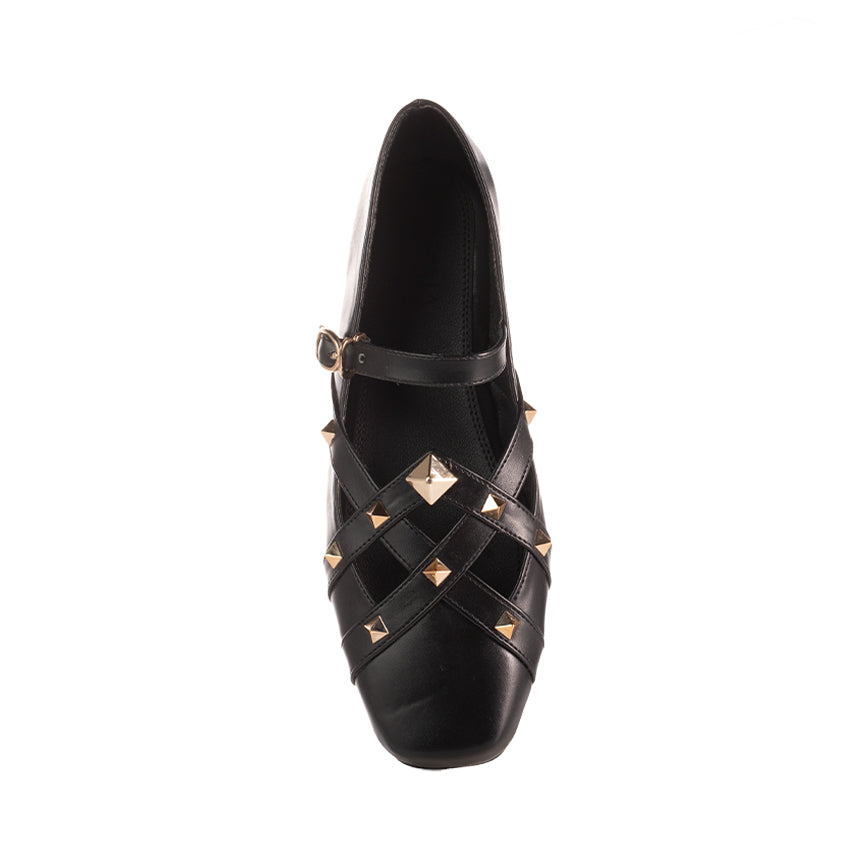 Rockstud ballet flats
