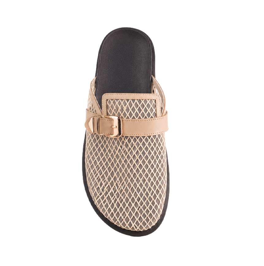 Leather Bind Mesh mules