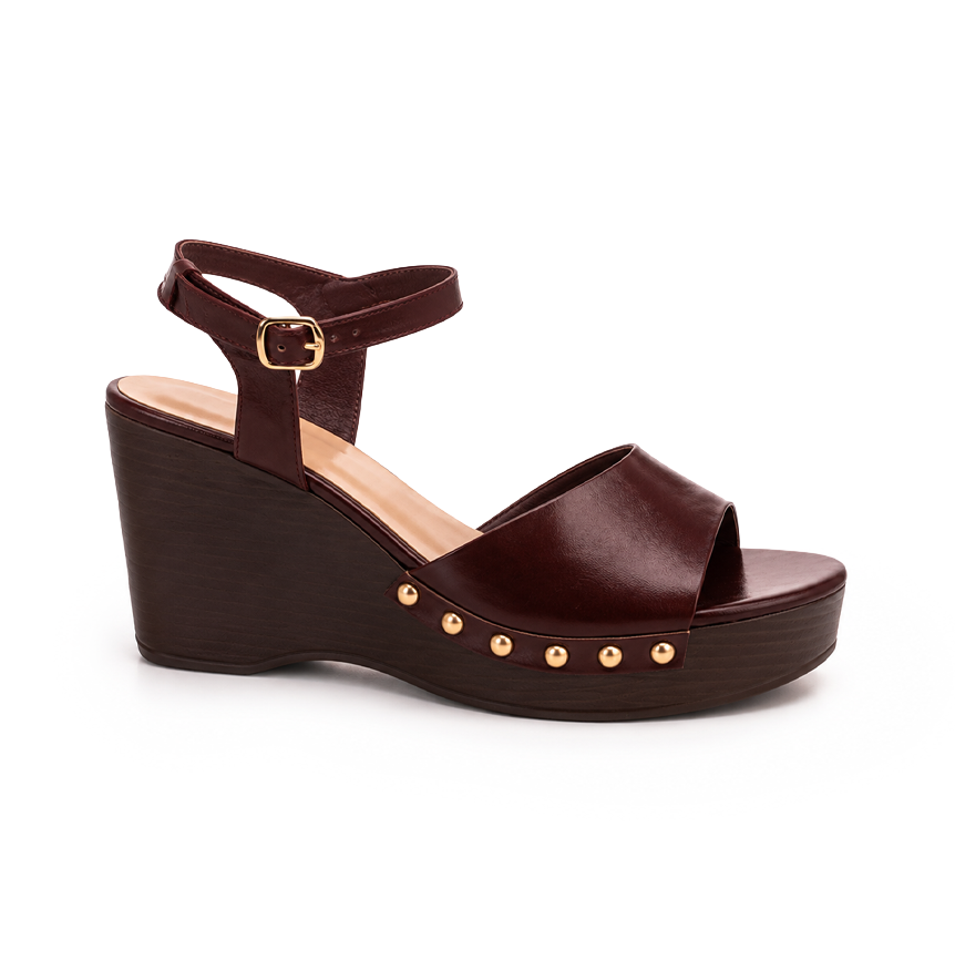 Studded Platform Wedge Sandals