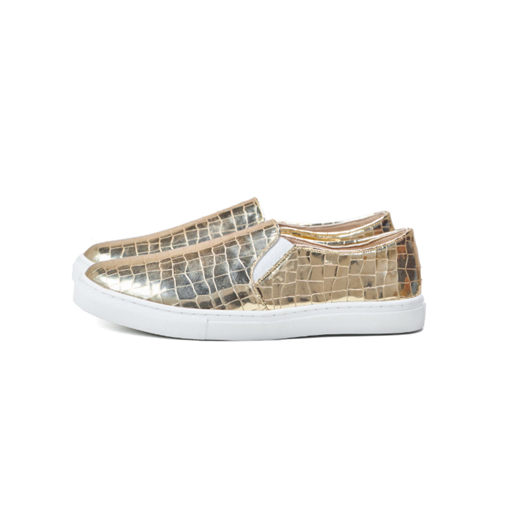 Metallic Scaled Slip-ons