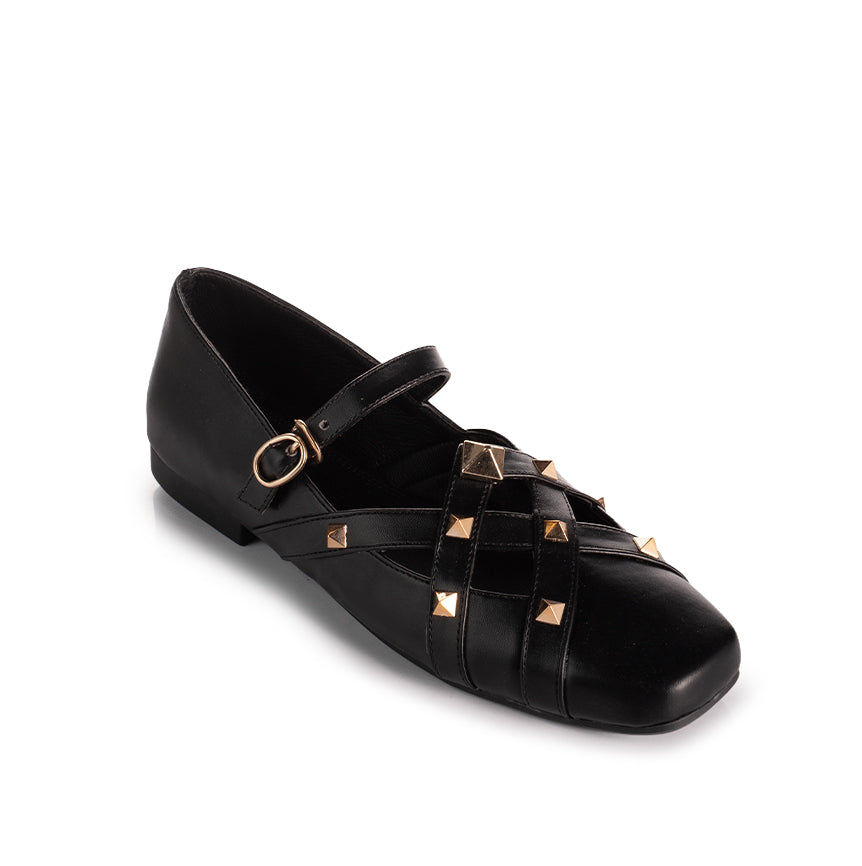 Rockstud ballet flats