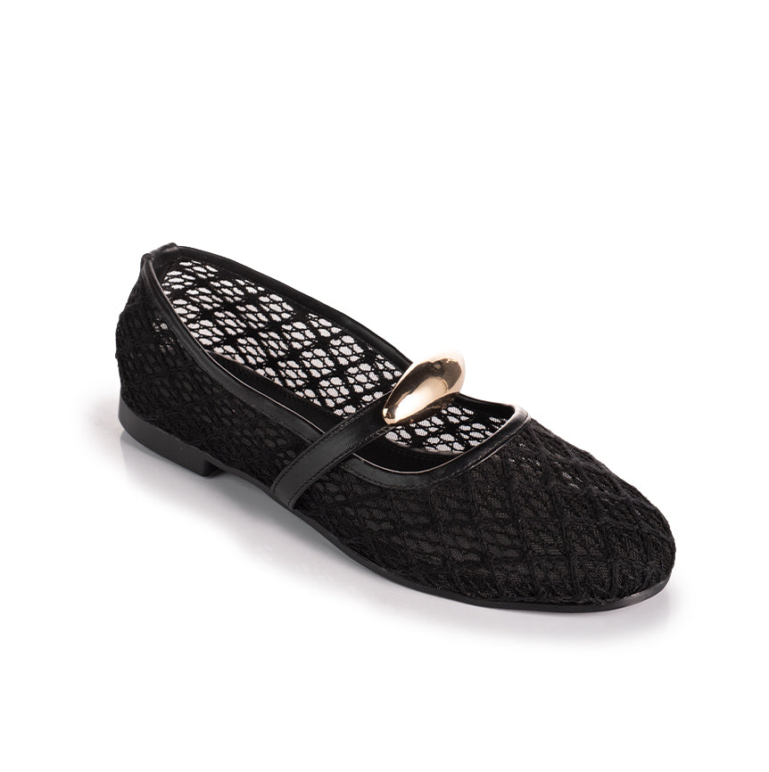 Metallic Pebble Mesh Flat