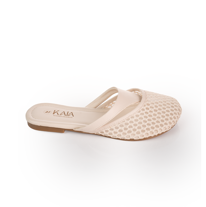 Leather Bind Mesh mules