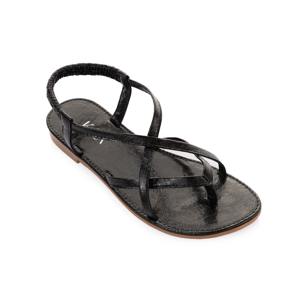 Metallic Ankle-Strap Sandals