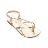 Metallic Ankle-Strap Sandals