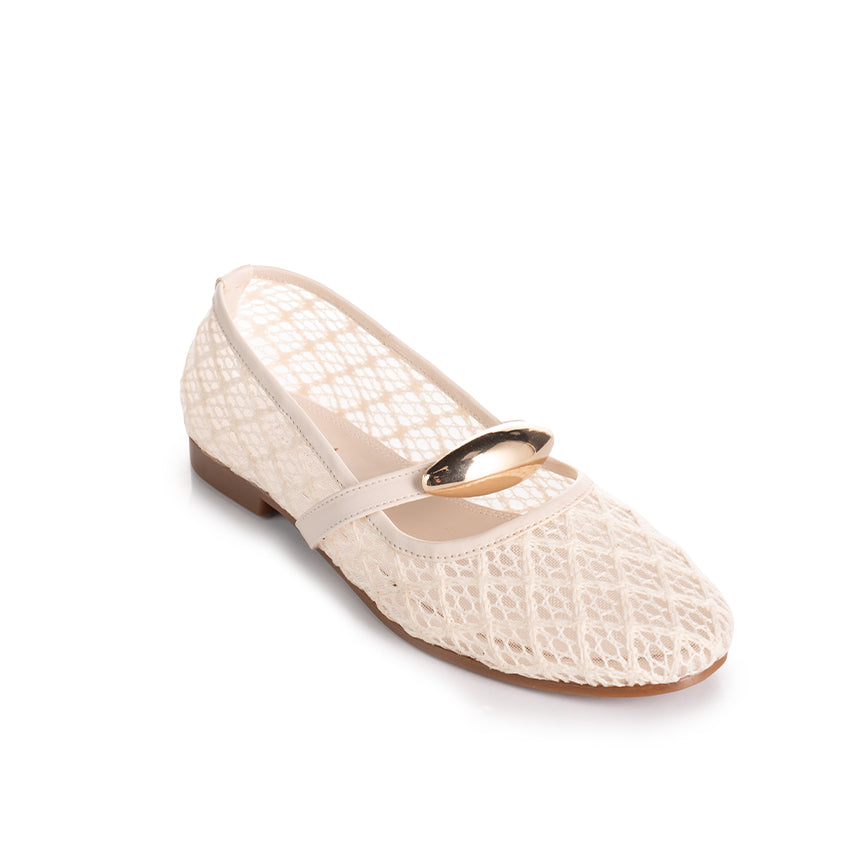 Metallic Pebble Mesh Flat