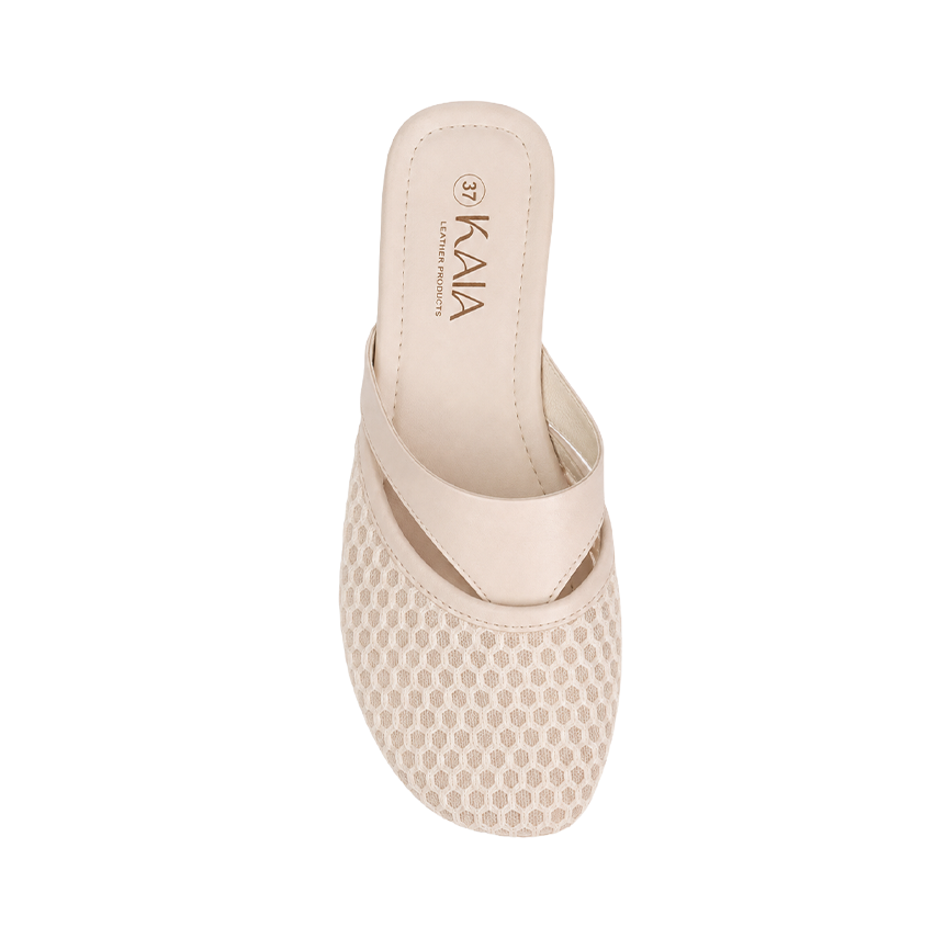 Leather Bind Mesh mules