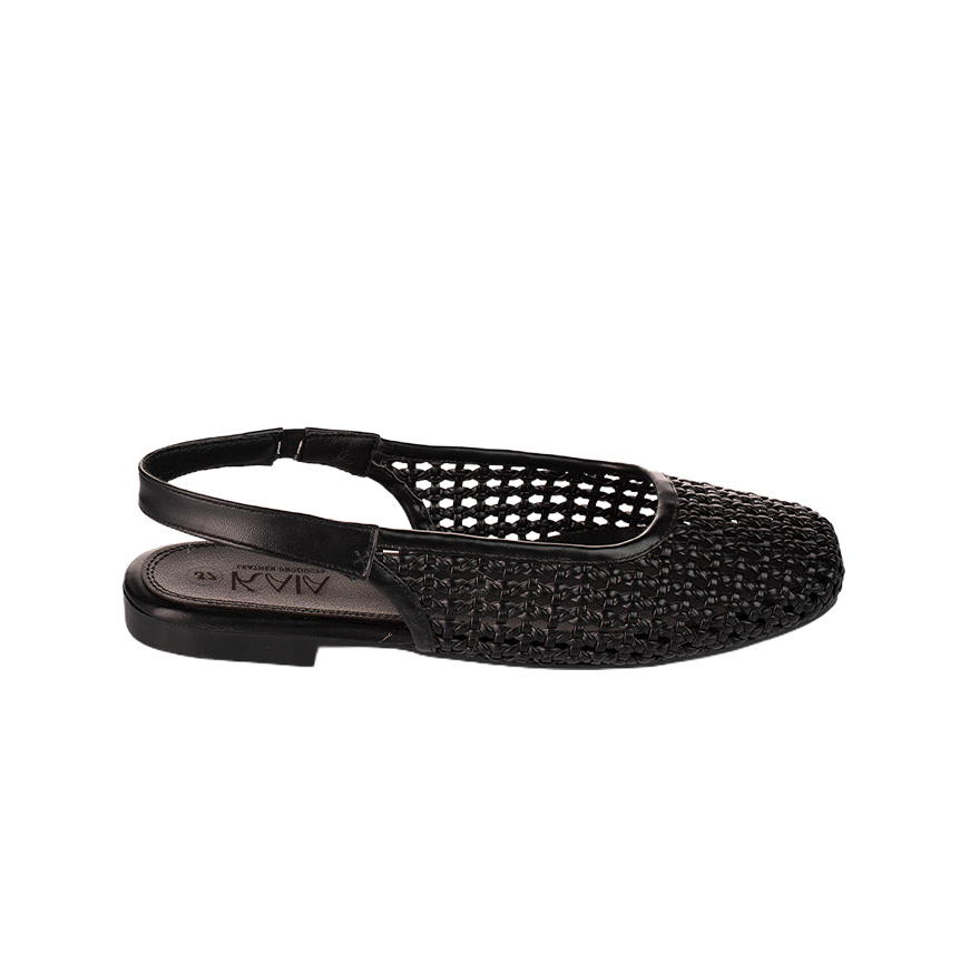 Mesh-Effect Slingback Ballerinas