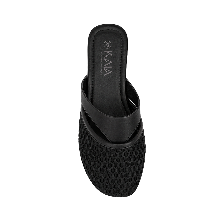 Leather Bind Mesh mules