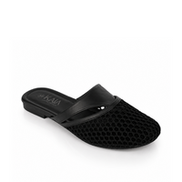Leather Bind Mesh mules