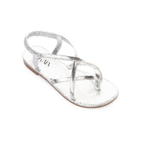Metallic Ankle-Strap Sandals