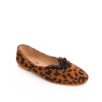 Suede lace-up Ballerina