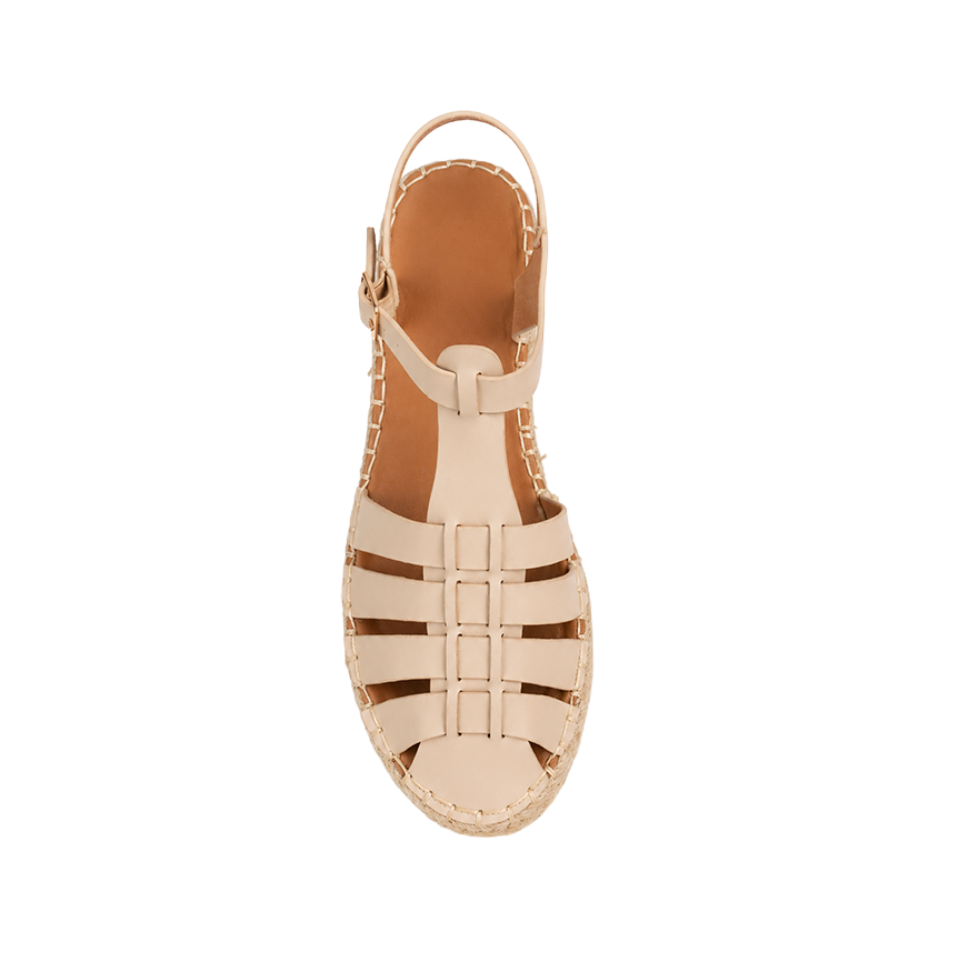 Caged leather sandals