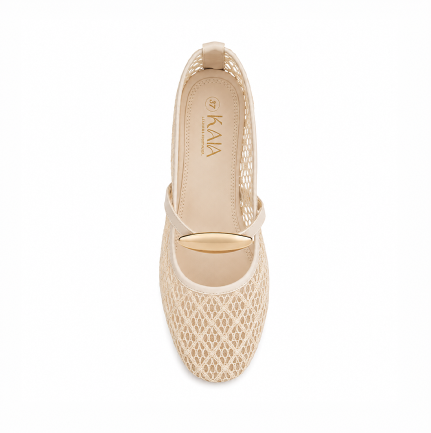 Metallic Pebble Mesh Flat