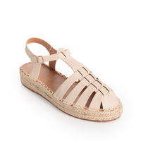 Caged leather sandals
