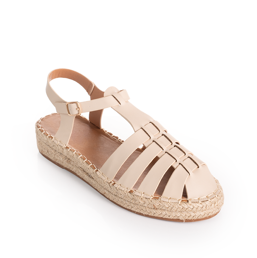 Caged leather sandals