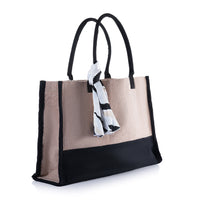 Two Toned Bag With Scarf