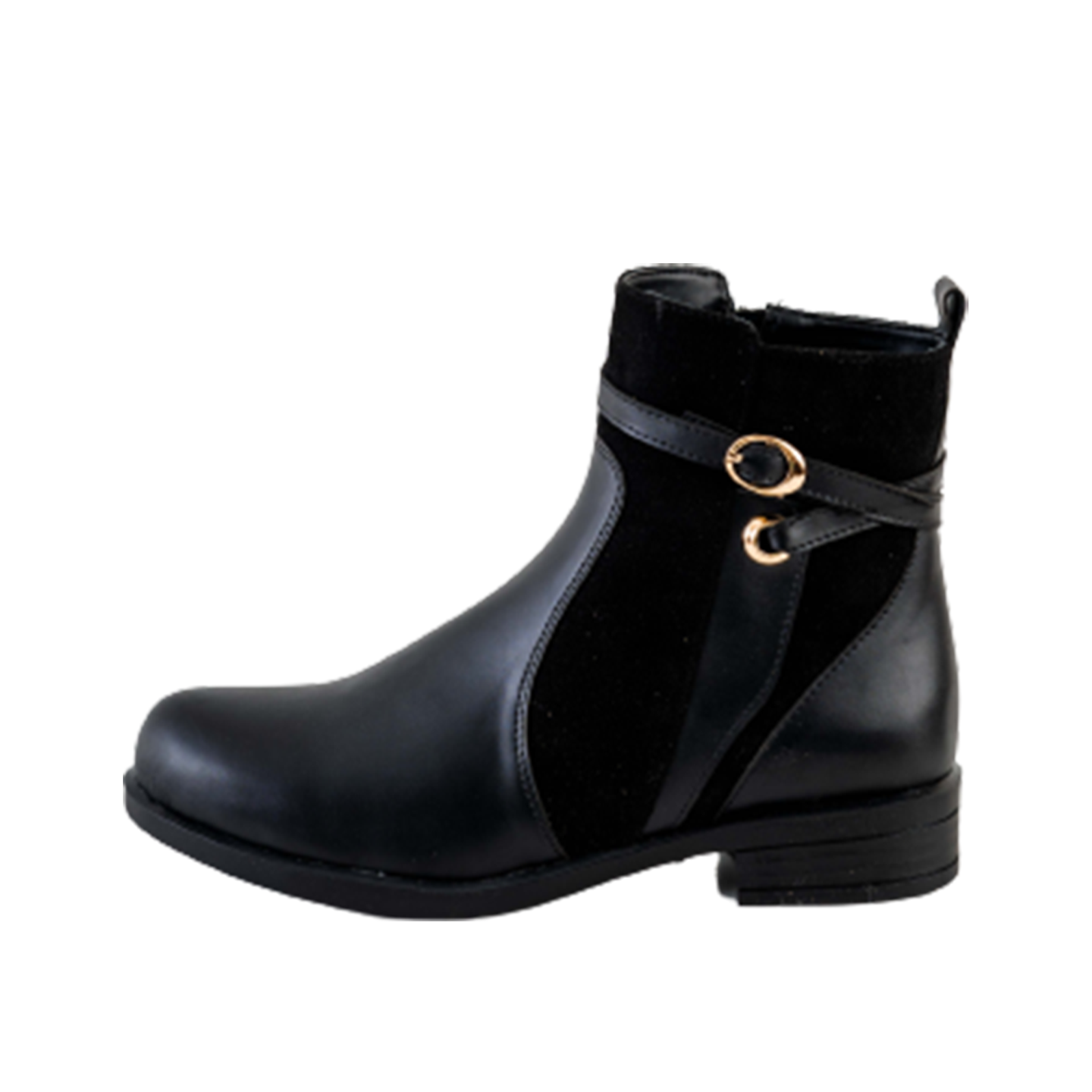 Belted top chelsea boots