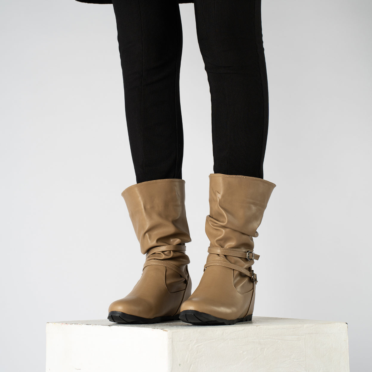 Wedge Half Boots