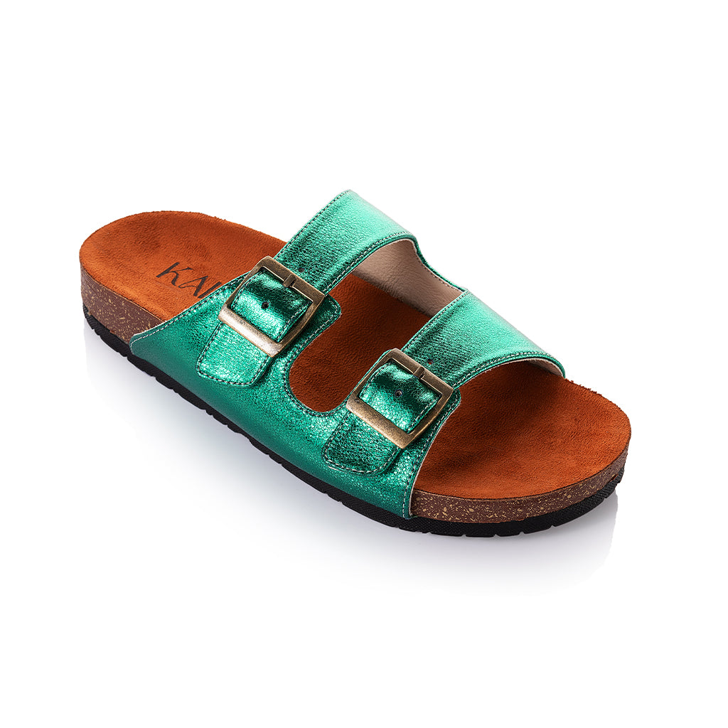 Metallic Belted Slides