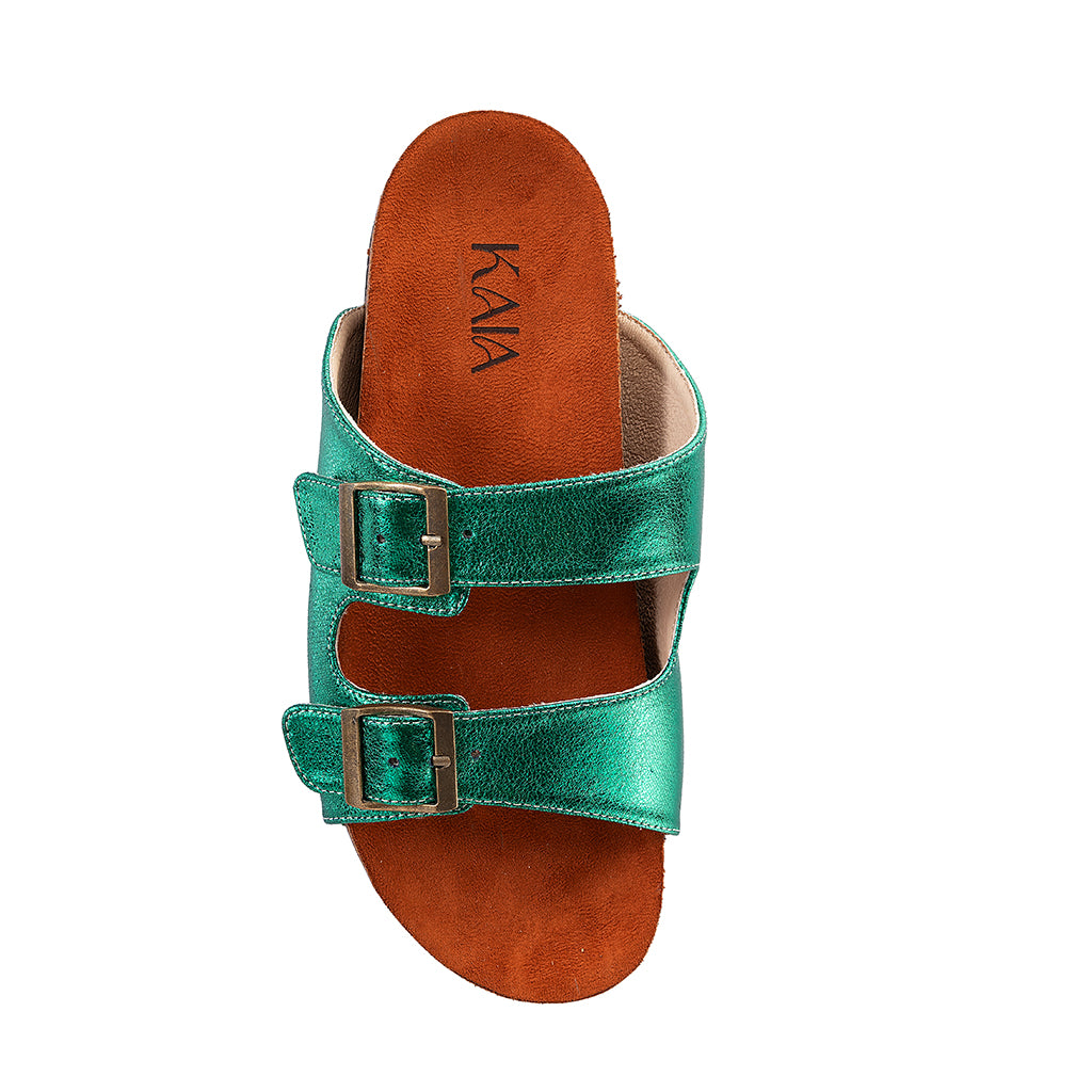 Metallic Belted Slides