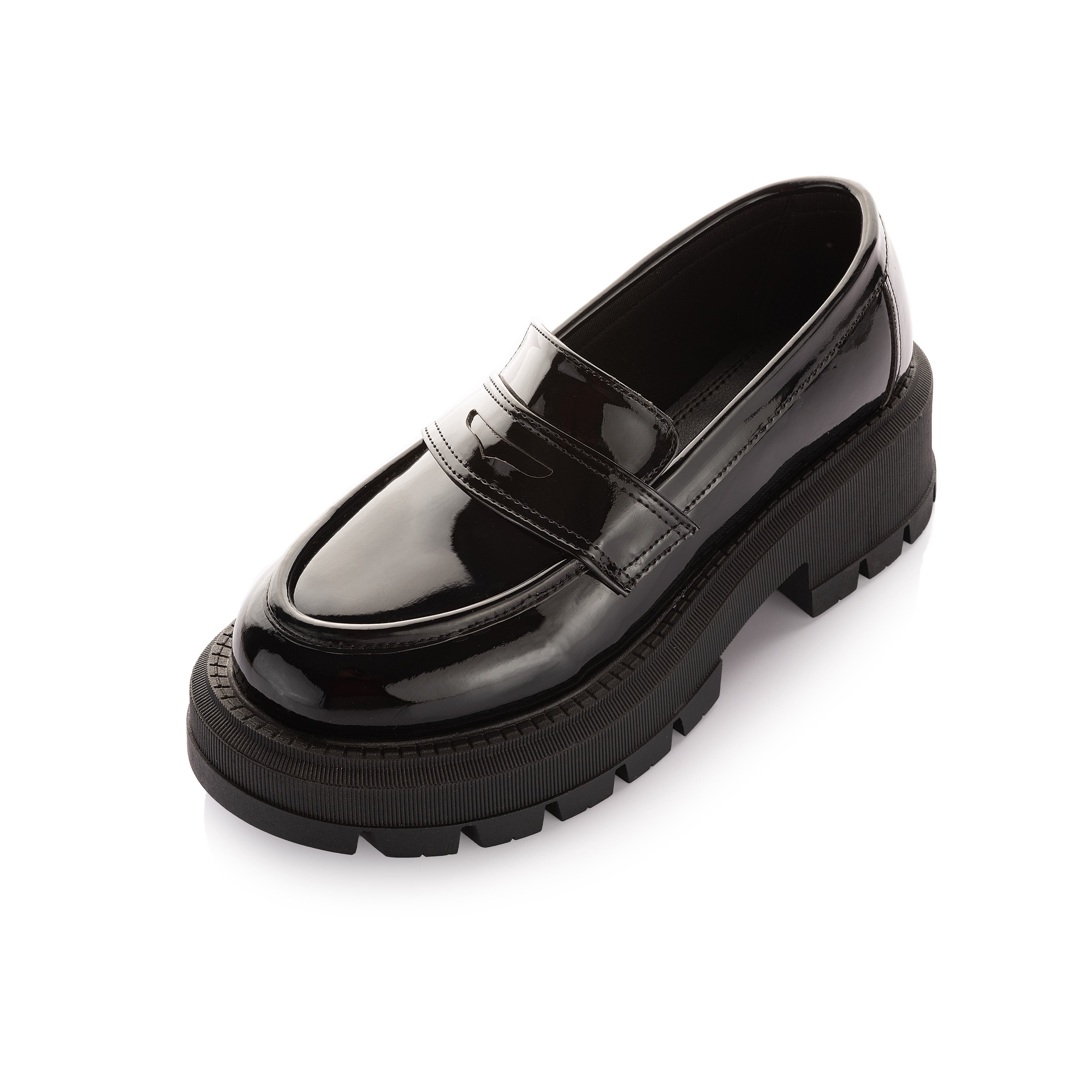 Bordeaux Leather Platform Loafer
