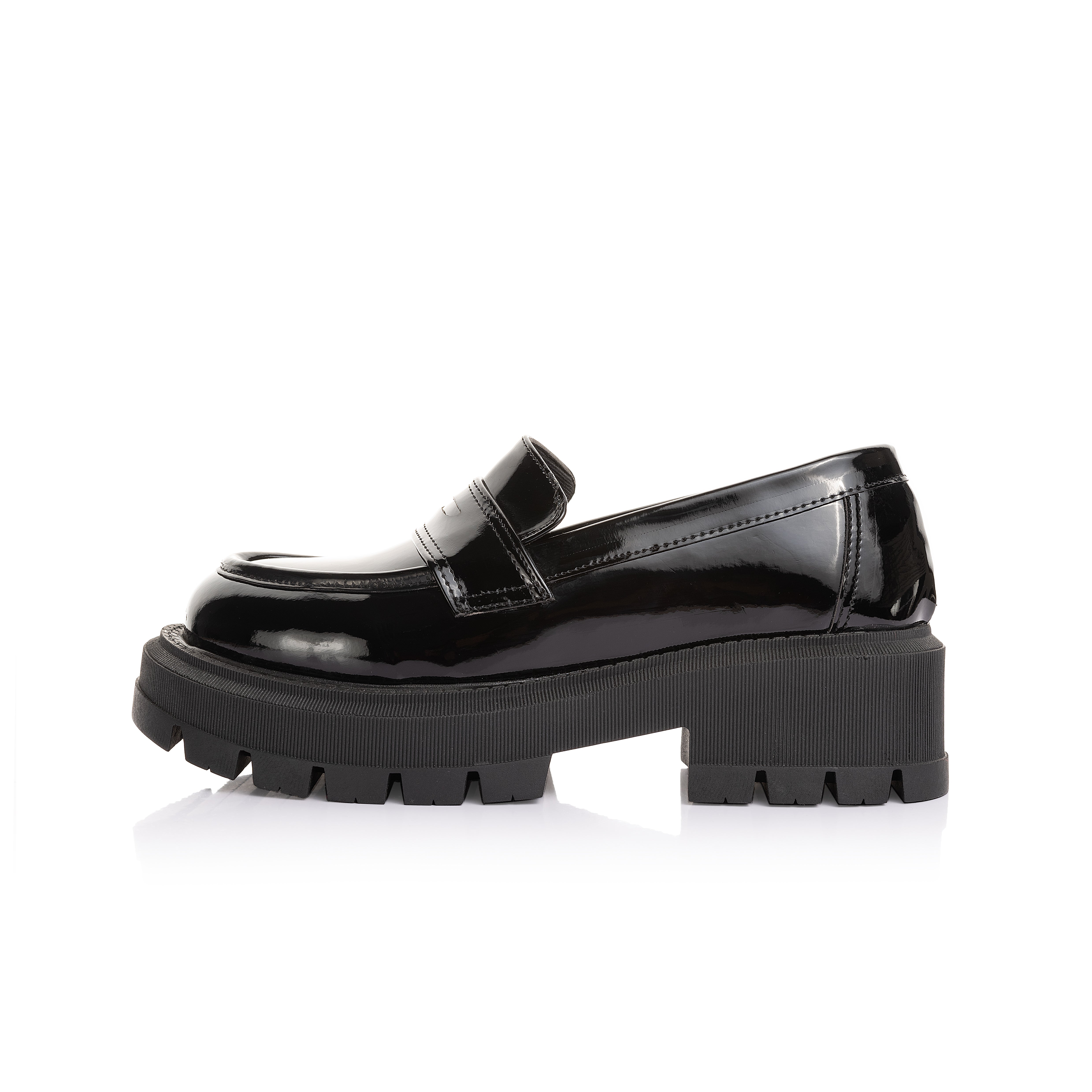 Bordeaux Leather Platform Loafer