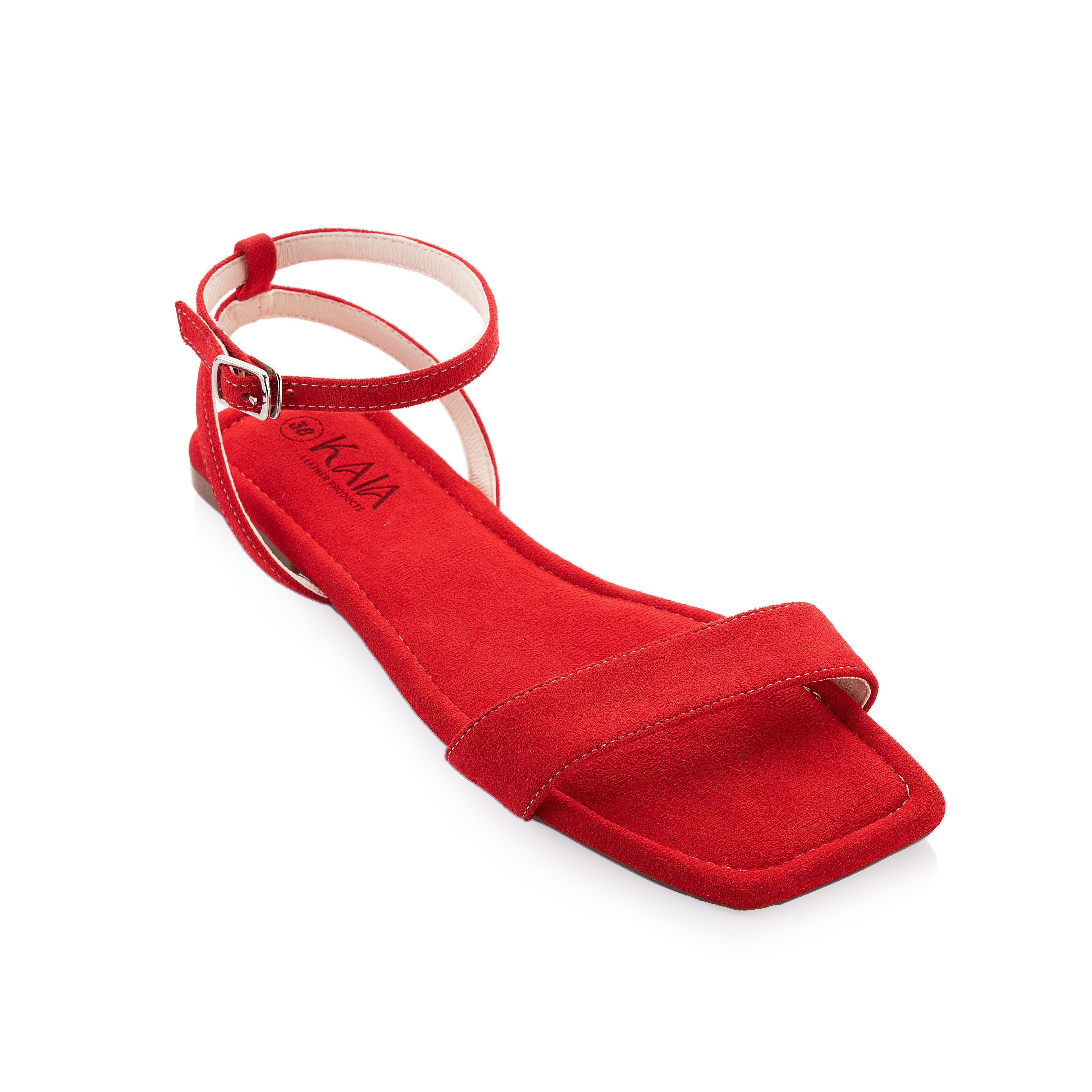 Suede Ankle Strap Sandal