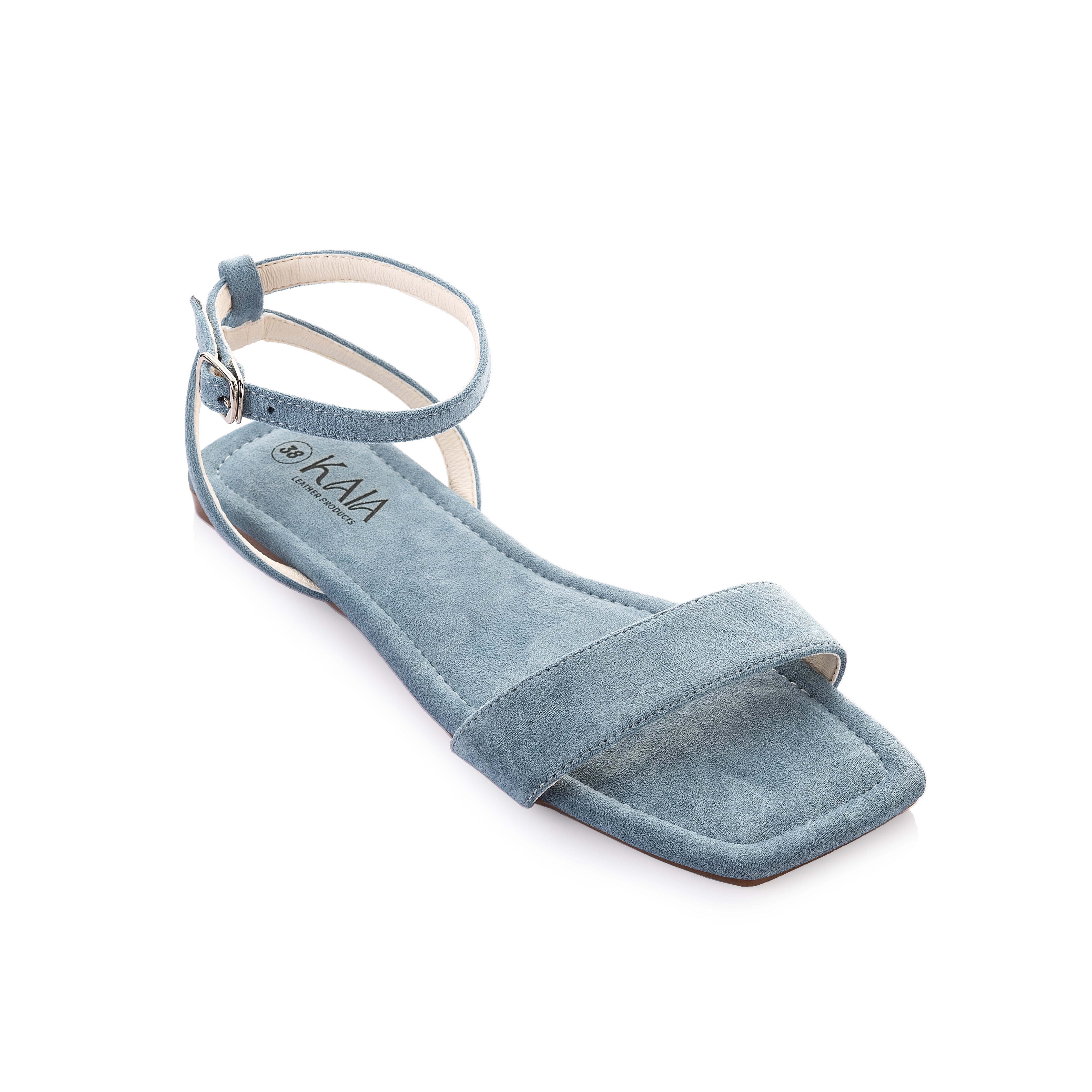 Suede Ankle Strap Sandal