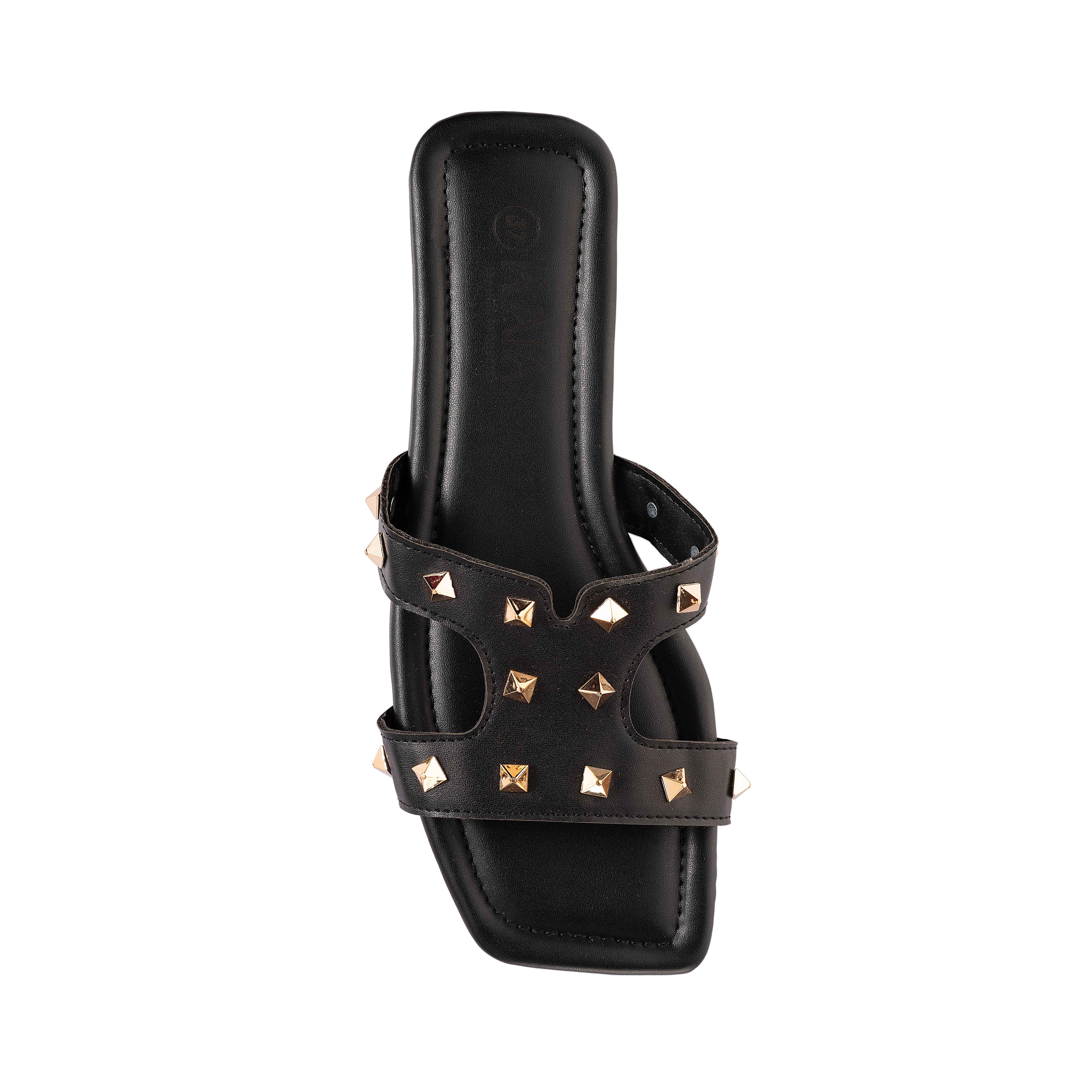 Studded T-Strap Slippers