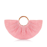 Half-Circle Straw Bag