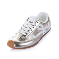 Metallic Crinkled Sneakers