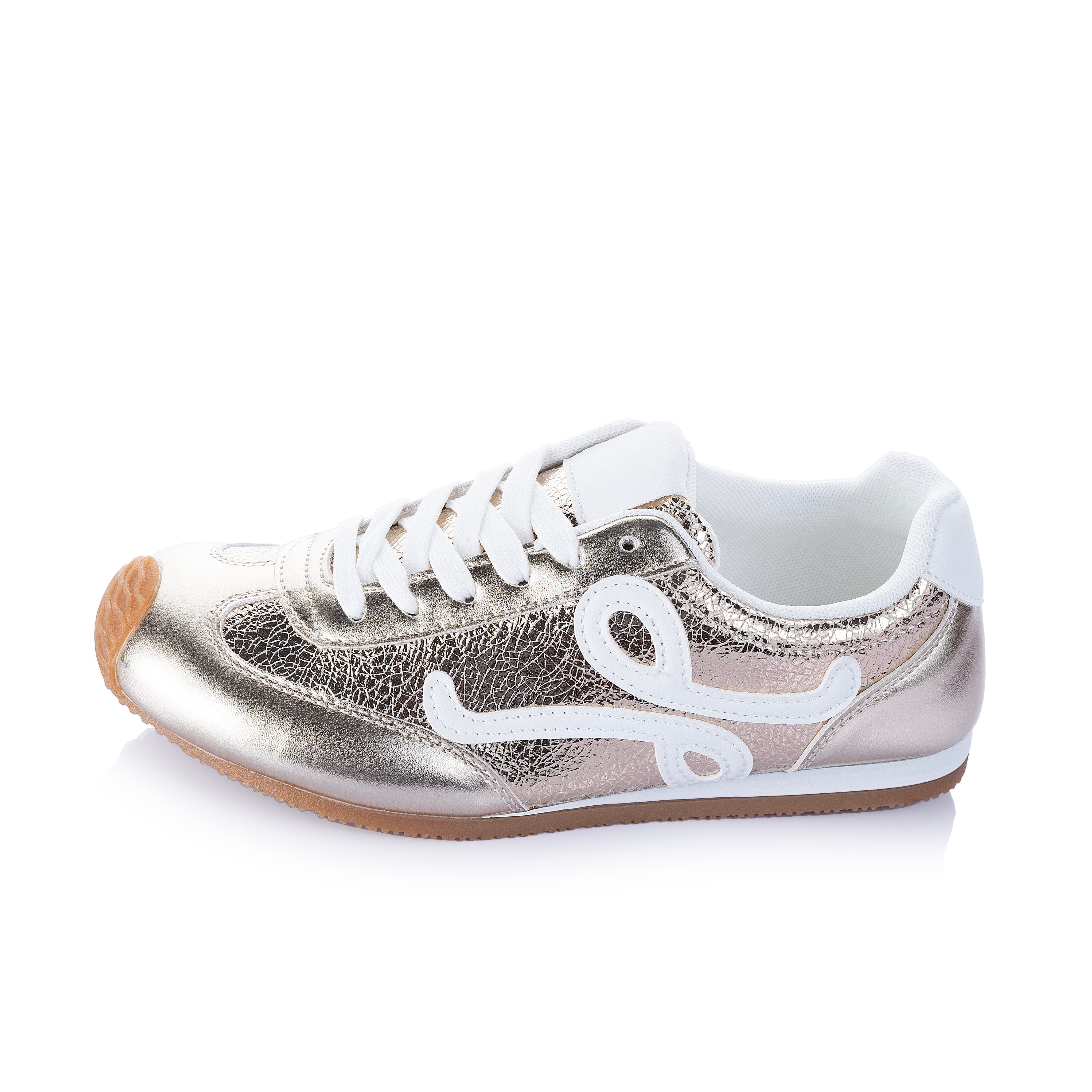 Metallic Crinkled Sneakers