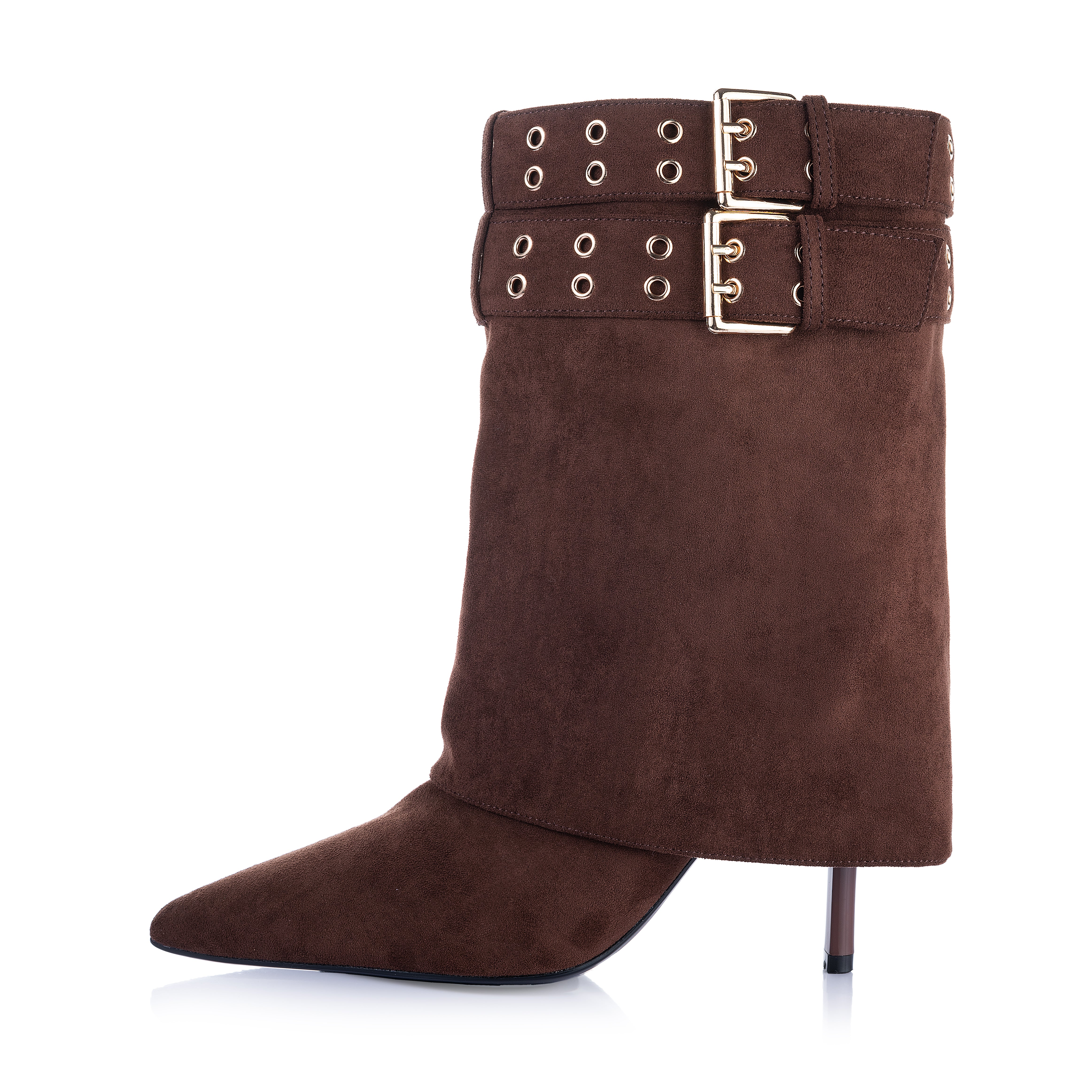 Fold over Stiletto Mid Boots