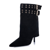 Fold over Stiletto Mid Boots