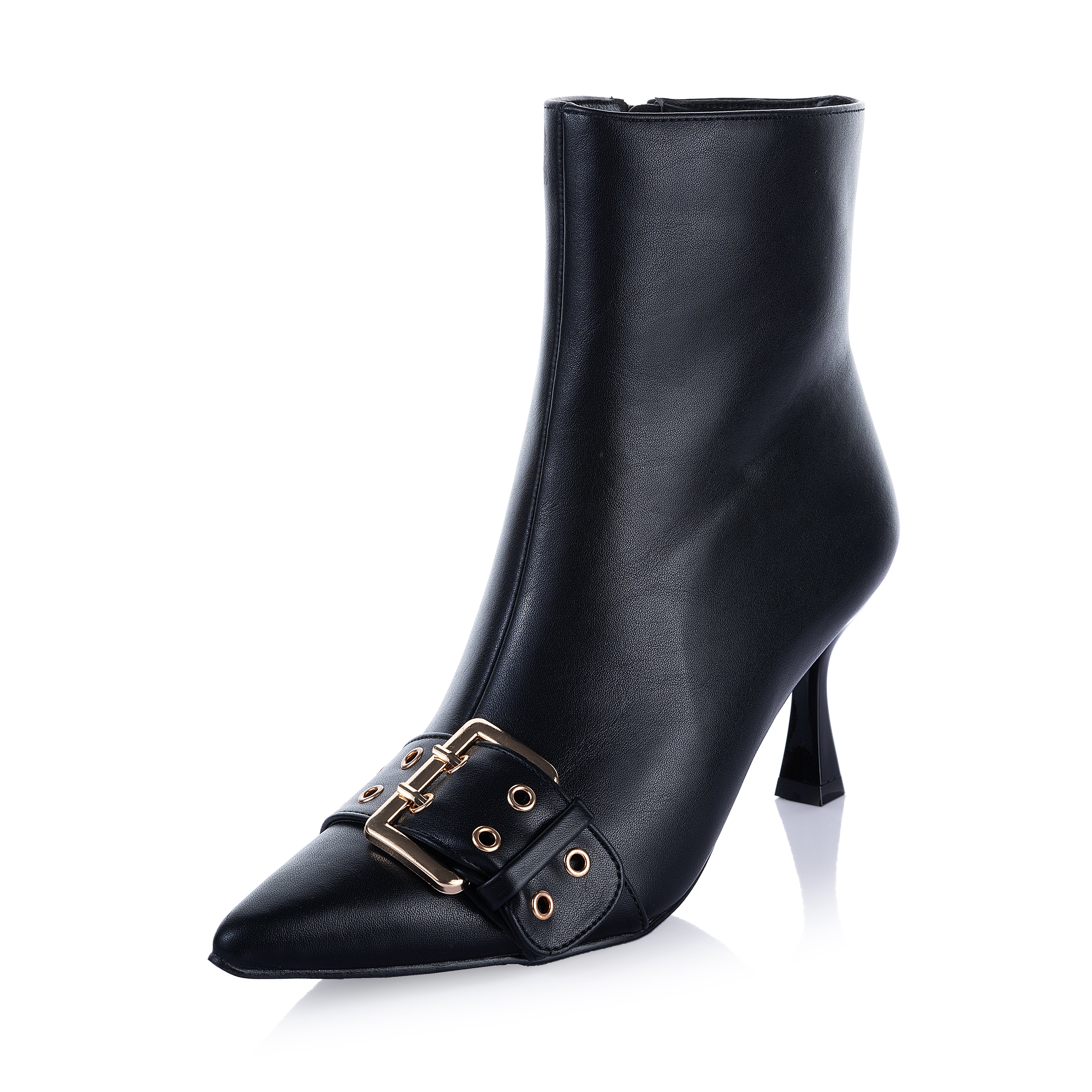 Buckled Toe Hourglass Boots