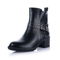 Studded strap Ankle Boot