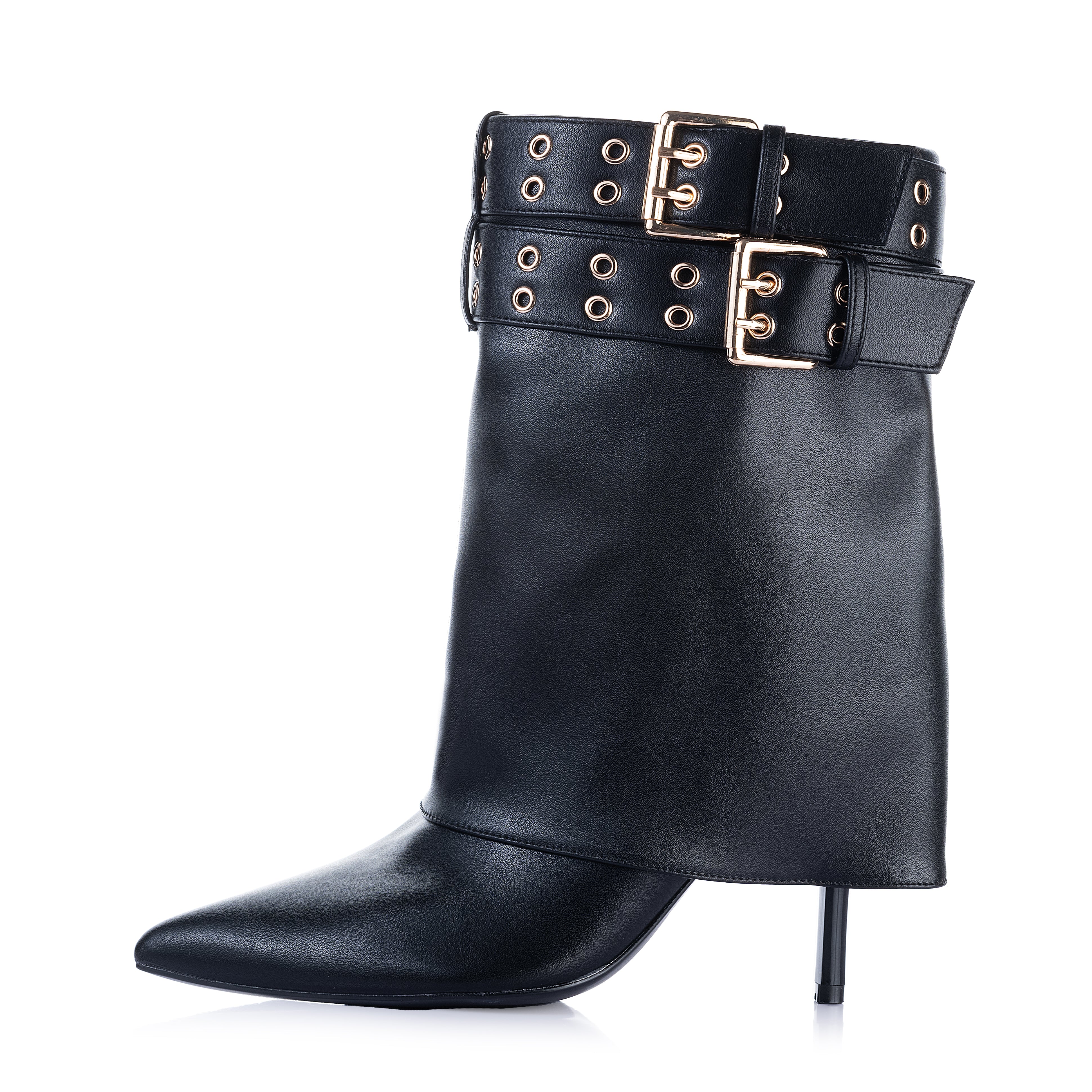 Fold over Stiletto Mid Boots