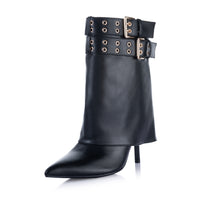 Fold over Stiletto Mid Boots