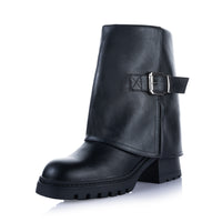 chunky fold over boots